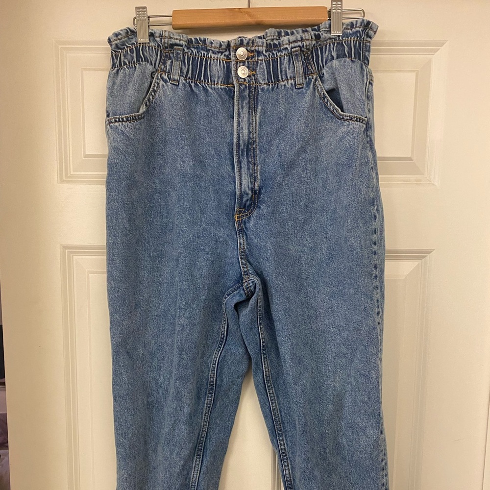 H&M Denim Paperbag Mom Jeans